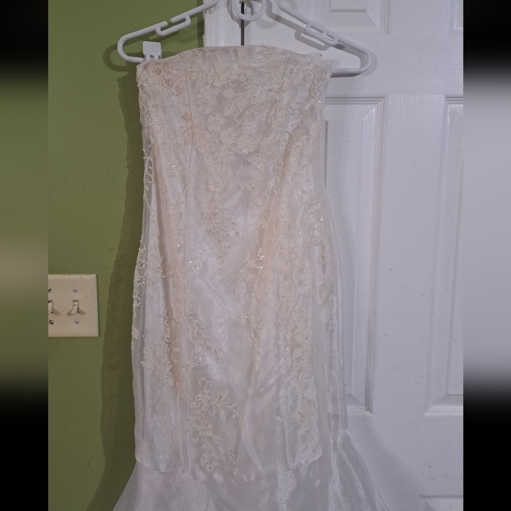 Elegant Strapless Lace Dress